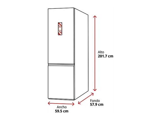 Frigorífico combi - Hisense RB440N4ACA, No Frost, 201.7 cm, 336 l, Multi-Air Flow. Motor Inverter, Inox