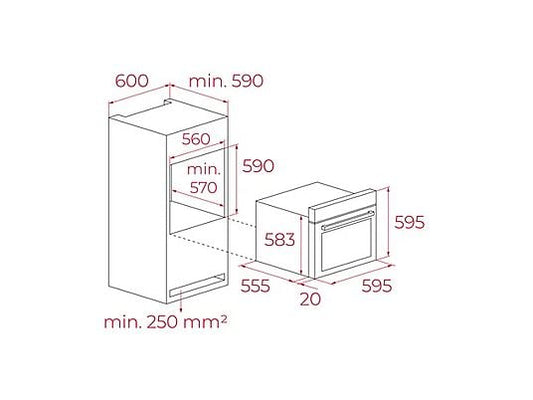 Horno - Teka HCB 6170, Multifunción, 70 l, 59.5 cm, 7 funciones cocinado, Capacidad XXL, Acero inoxidable