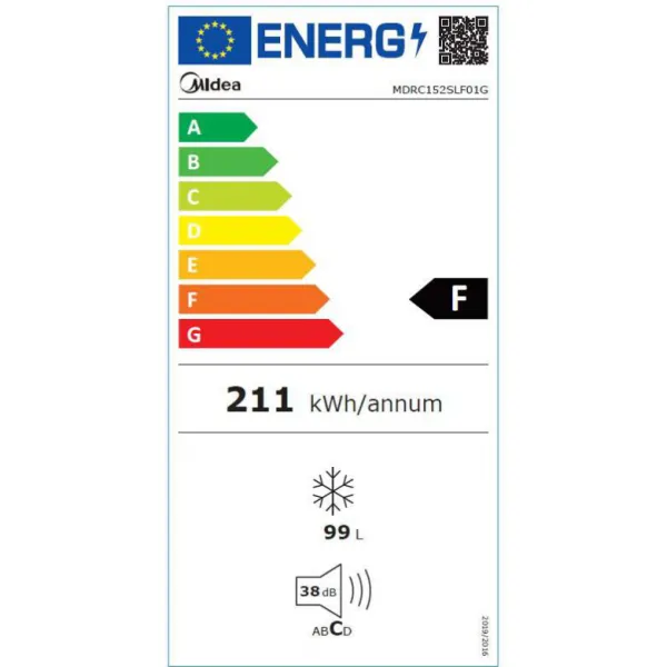 Midea MDRC152SLF01G - Arcón Congelador 845540500 mm. 99 litros Clase F