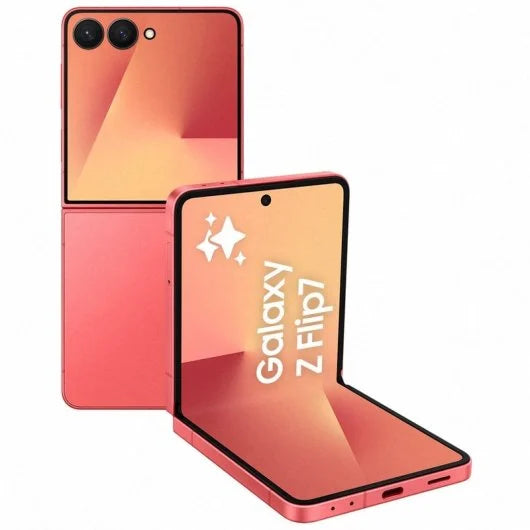 Samsung Galaxy Z Flip7 12GB256GB Rojo Coral Móvil Plegable con Galaxy AI Versión Importada