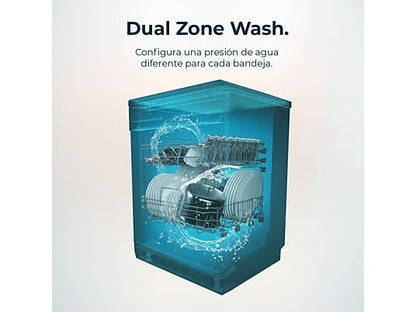 Lavavajillas compacto - Cecotec Bolero Aguazero 4201 E, 11 servicios, 6 programas, 45 cm, Dual Zone Wash, Inicio diferido, White