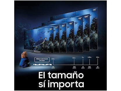 TV QLED 85 - Samsung TQ85Q6FAAUXXC, UHD 4K, Q4 Lite Processor, Smart TV, Negro
