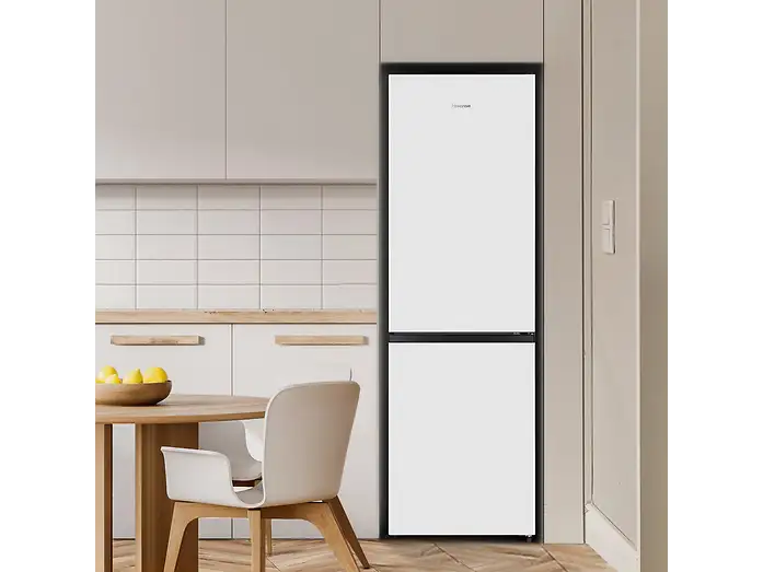 Frigorífico combi - Hisense RB390N4AWE1, Puerta reversible, Congelamiento rápido, No Frost, 186 cm, 304 l, Blanco