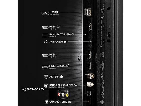 TV LED 50" - Hisense 50A6Q, UHD 4K, Quad Core/MT9603, IA 4K Upscaler, Modo Juego Plus, Control por voz, Negro