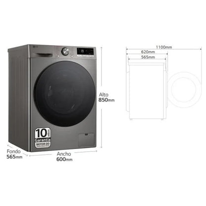 Lavadora Carga Frontal LG F4WR7009AGS