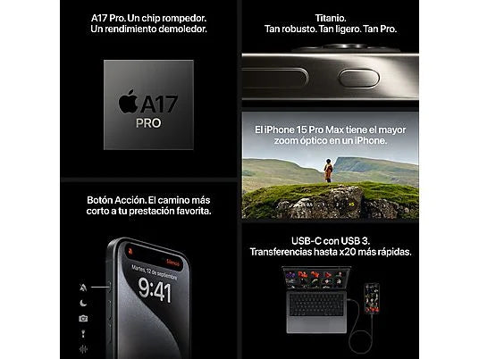 Apple iPhone 15 Pro 128GB titanio Natural