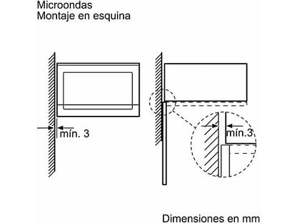 Microondas integrable - Balay 3CG5172N2, 800 W, 5 niveles, 20 l, Negro