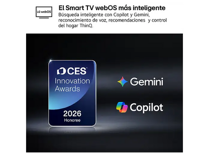 TV QNED Mini LED 43 - LG 43QNED72B6B, UHD 4K, Procesador Inteligente α7 AI Processor 4K Gen9, Smart TV, DVB-T2 (H.265), Negro