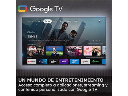 TV QLED 50 - Haier S80 Series H50S80FUX, QLED 4K HDR10, Google TV, Gaming 120Hz, Dolby Audio, Negro