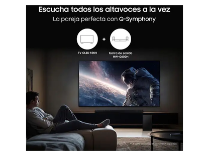 TV OLED 55 - Samsung TQ55S90HAEXXC, OLED 4K, NQ4 AI Gen3 Processor, Smart TV, Tecnología Sin Reflejos, Full AI, Negro