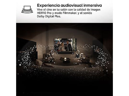 TV QNED 86 - LG 86QNED81A6A, UHD 4K, Procesador Inteligente α7 AI Processor 4K Gen8, Smart TV, DVB-T2 (H.265), Negro
