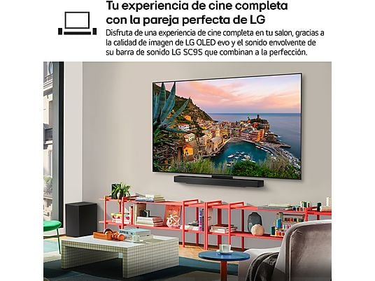 TV OLED 48 - LG OLED48C55LA, OLED 4K, Procesador Inteligente α9 AI Processor 4K Gen8, Smart TV, DVB-T2 (H.265), Negro