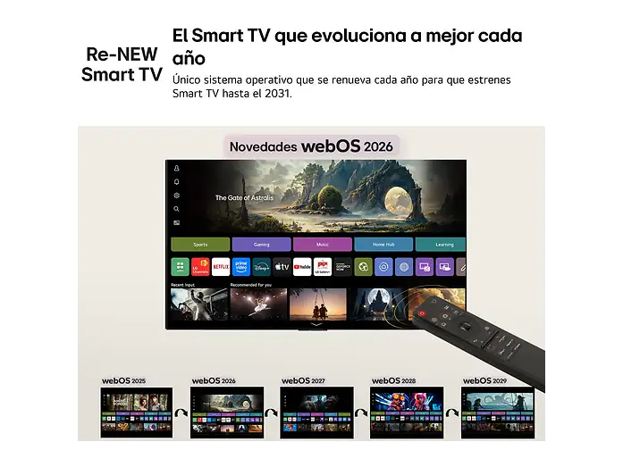 TV QNED Mini LED 43 - LG 43QNED72B6B, UHD 4K, Procesador Inteligente α7 AI Processor 4K Gen9, Smart TV, DVB-T2 (H.265), Negro