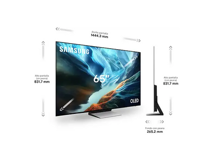TV OLED 65 - Samsung TQ65S90HAEXXC, OLED 4K, NQ4 AI Gen3 Processor, Smart TV, Tecnología Sin Reflejos, Full AI, Negro