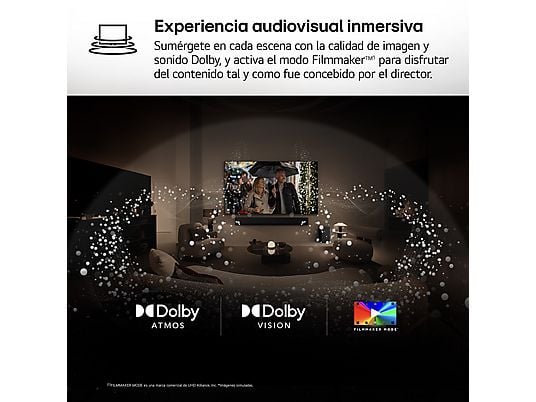 TV OLED 55 - LG OLED55C55LA, OLED 4K, Procesador Inteligente α9 AI Processor 4K Gen8, Smart TV, DVB-T2 (H.265), Negro