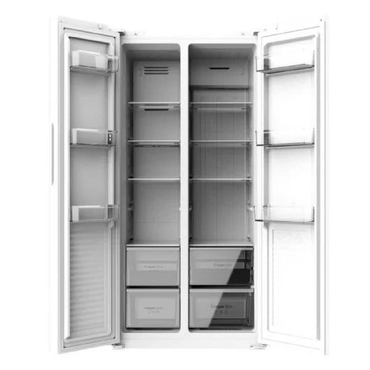 Cecotec Frigorífico americano 2 puertas Bolero CoolMarket sbs 430 White E.