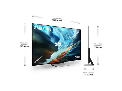 TV OLED 55 - Samsung TQ55S90HAEXXC, OLED 4K, NQ4 AI Gen3 Processor, Smart TV, Tecnología Sin Reflejos, Full AI, Negro