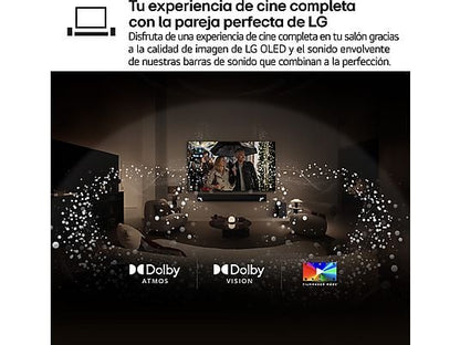 TV OLED 77 - LG OLED77G54LW, OLED 4K, Procesador Inteligente α11 AI Processor 4K Gen2, Smart TV, Gallery Deisgn, Rocky Black
