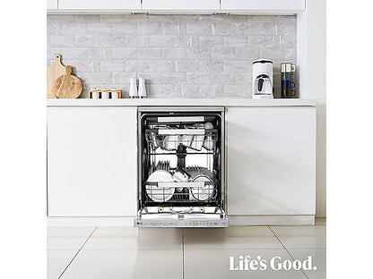 Lavavajillas - LG DF587HVS, 10 servicios, 10 programas, 60 cm, Lavado a vapor, Acero antihuellas