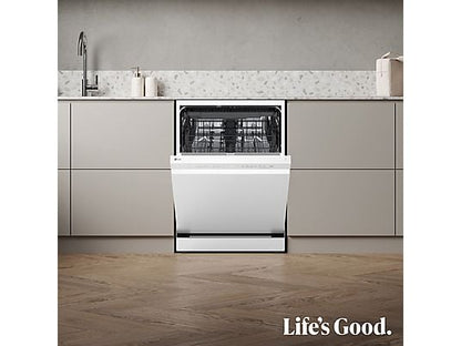 Lavavajillas - LG DF273FW, 14 servicios, 10 programas, 60 cm, QuadWash™, Blanco