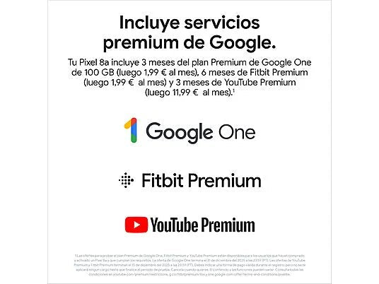 Google Pixel 8A 5G 8GB/128GB porcelana - teléfono móvil
