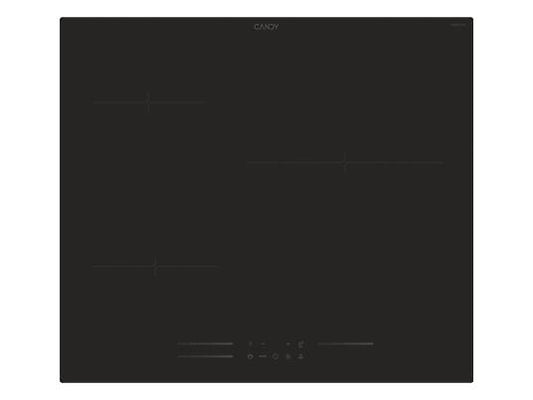 Placa inducción - Candy CI633MCBB, 3 Zonas, Zona grande de 29 cm, Negro