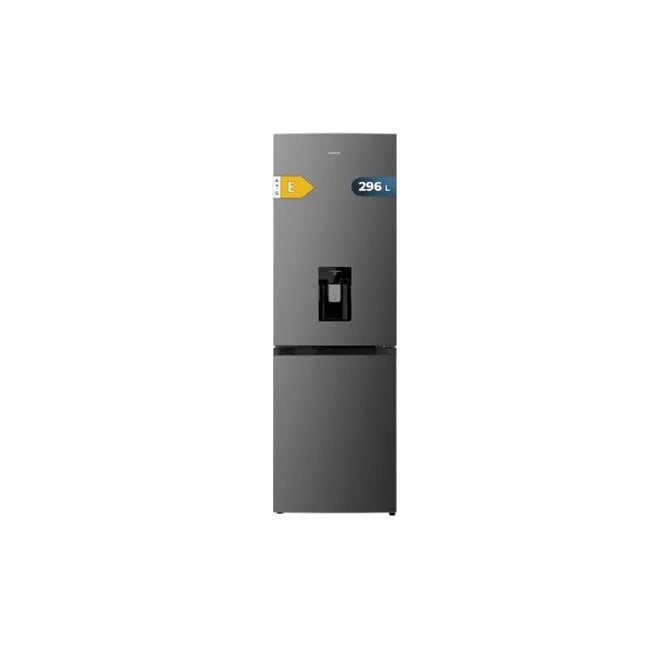 Cecotec Frigorífico Combi 2 Puertas con dispensador de agua Bolero CoolMarket Combi 296 DF WD Dark E, Dark Inox, 296 L