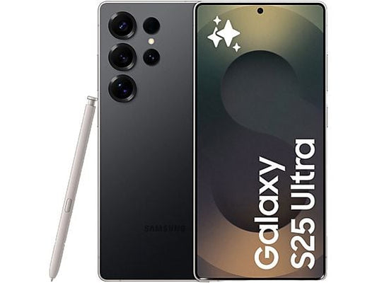 Móvil - Samsung Galaxy S25 Ultra, Titanium Black, 512 GB, 12 GB RAM, 6.9 WQHD+, Snapdragon 8, 5000 mAh, Android 15