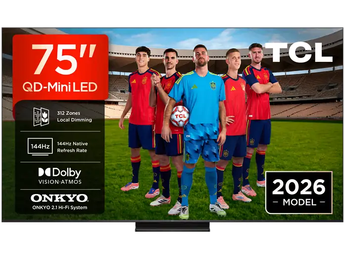 TV QD-Mini LED 75 - TCL 75C6K PRO, UHD 4K, TCL AiPQ Processor, Smart TV con Google TV, Dolby Vision-Atmos, Negro