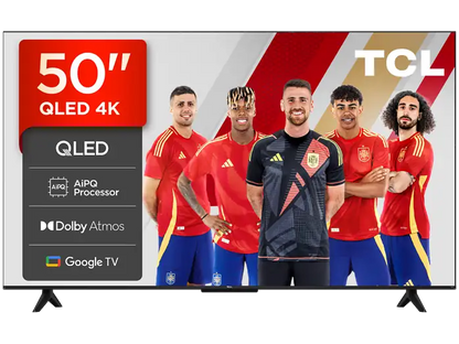 TV QLED 50 - TCL 50T69C, UHD 4K, Procesador AiPQ, Smart TV, DVB-T2, Negro