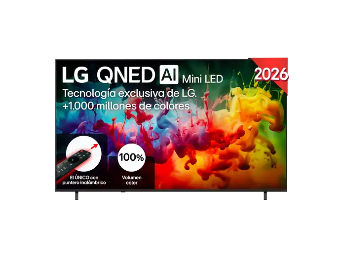 TV QNED Mini LED 85 - LG 85QNED72B6A, UHD 4K, Procesador Inteligente α7 AI Processor 4K Gen9, Smart TV, DVB-T2 (H.265), Negro