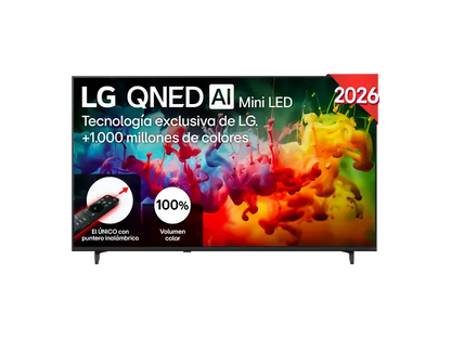 TV QNED 65 - LG 65QNED72B6B, UHD 4K, Procesador Inteligente α7 AI Processor 4K Gen9, Smart TV, DVB-T2 (H.265), Negro