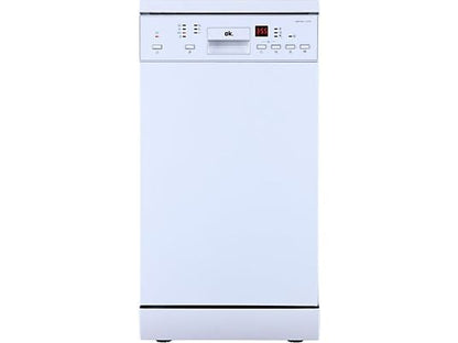 Lavavajillas - ok. ODW 4541-1 E FS, 10 Servicios, 7Programas, 44.5 cm, Libre Instalación, Blanco