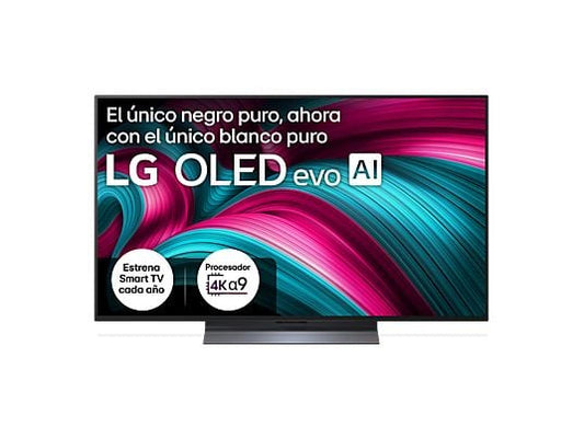 TV OLED 48 - LG OLED48C55LA, OLED 4K, Procesador Inteligente α9 AI Processor 4K Gen8, Smart TV, DVB-T2 (H.265), Negro