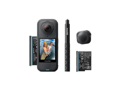Cámara deportiva - Insta360 X4 Air Starter Kit, 8K 360, 88 min Autonomía, Ligera, Portátil, Negro