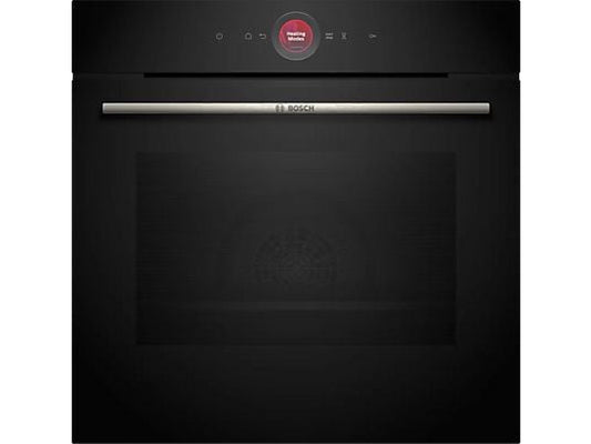Horno compacto - Bosch HBG774KB1, Serie 8, Multifunción, Pirolítico, 71 l, 54.9 cm, Negro