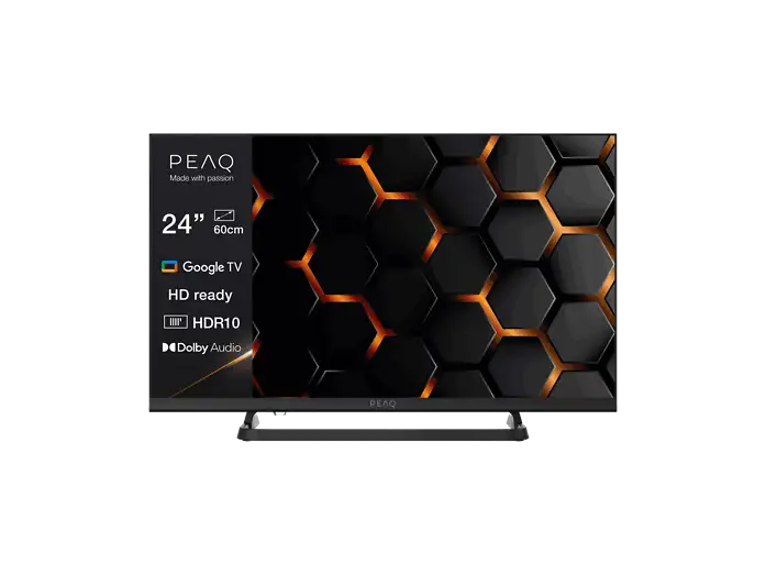 TV LED 24 - PEAQ PTV 24GH-5025C, HD Ready, Google TV, Dolby Audio, DVB-T2, Negro