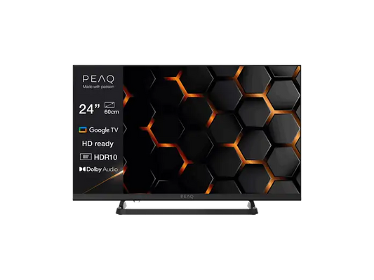 TV LED 24 - PEAQ PTV 24GH-5025C, HD Ready, Google TV, Dolby Audio, DVB-T2, Negro
