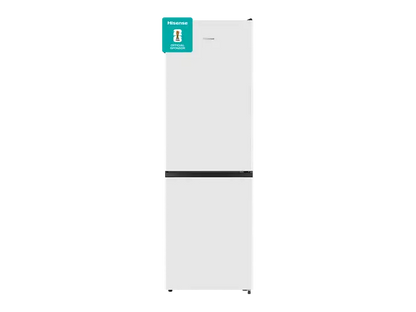 Frigorífico combi - Hisense RB390N4AWE1, Puerta reversible, Congelamiento rápido, No Frost, 186 cm, 304 l, Blanco