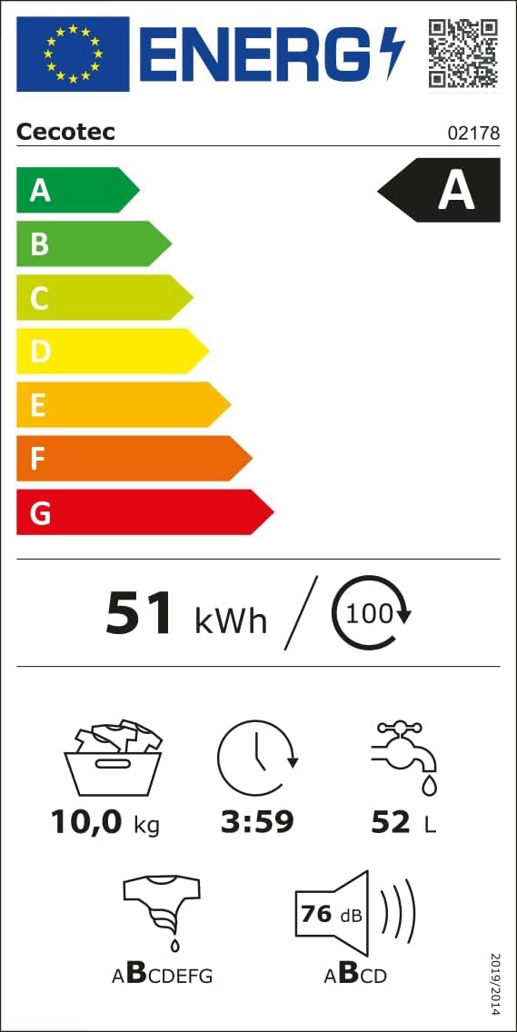 Bolero DressCode 10410 Inverter a lavadora de carga frontal 10kg