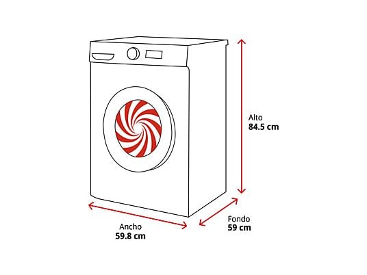 Lavadora carga frontal - Balay 3TS995BP, 9 kg, 1400 rpm, 4 programas