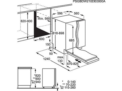 Lavavajillas integrable AEG FSE76727P