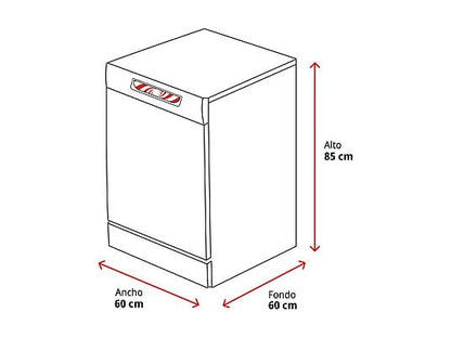 Lavavajillas - LG DF273FW, 14 servicios, 10 programas, 60 cm, QuadWash™, Blanco