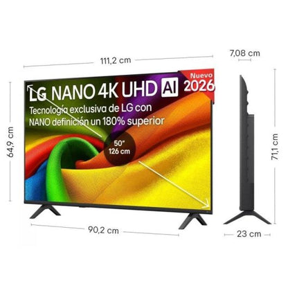 TV LG NANO 4K UHD AI 50NU8E0B3LA 50 4K UltraHD 60Hz Smart TV webOS HDR10