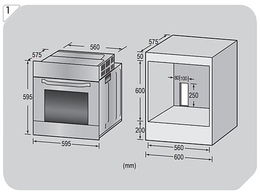 Horno - ok. OBO 311-1 A, Multifunción, Esmalte fácil de limpiar, 70 l , 63 cm, 9 programas + ECO, Inox