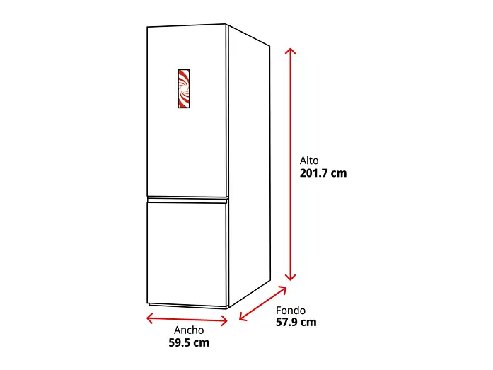 Frigorífico combi - Hisense RB440N4ACA, No Frost, 201.7 cm, 336 l, Multi-Air Flow. Motor Inverter, Inox