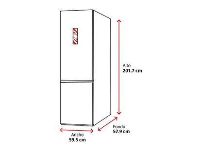 Frigorífico combi - Hisense RB440N4ACA, No Frost, 201.7 cm, 336 l, Multi-Air Flow. Motor Inverter, Inox