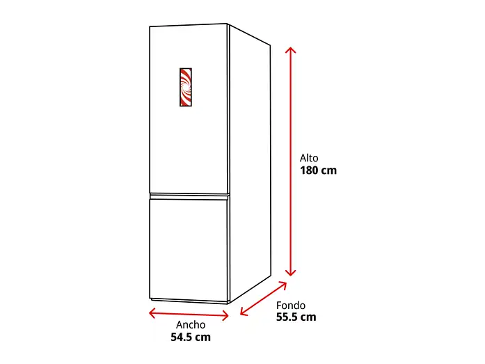 Frigorífico combi - ok. OFK 651 E W, Compresor, 180 cm, 262 l, Pies ajustables, Blanco