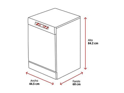 Lavavajillas - ok. ODW 4541-1 E FS, 10 Servicios, 7Programas, 44.5 cm, Libre Instalación, Blanco