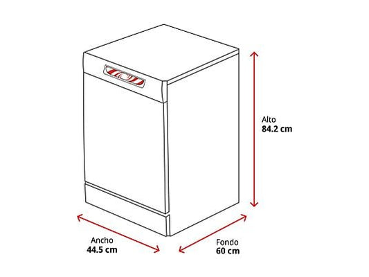 Lavavajillas - ok. ODW 4541-1 E FS, 10 Servicios, 7Programas, 44.5 cm, Libre Instalación, Blanco